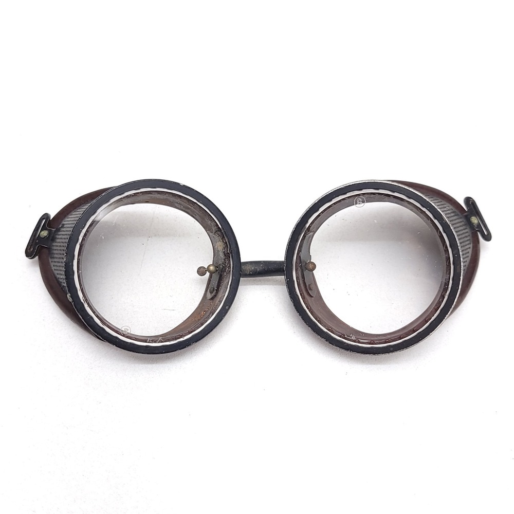 Vintage AO American Optical Industrial Safety Goggles Bakelite Steampunk Shields